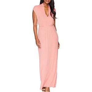 Lucky Brand Ribbed Maxi Dress Rose